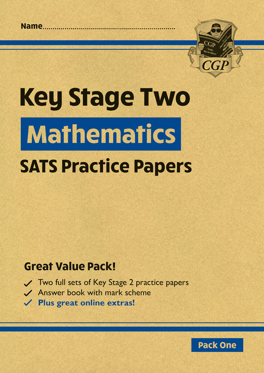 CGP, KS2 Maths SATS Practice Papers: Pack 1 - for the 2025 tests (with free Online Extras)