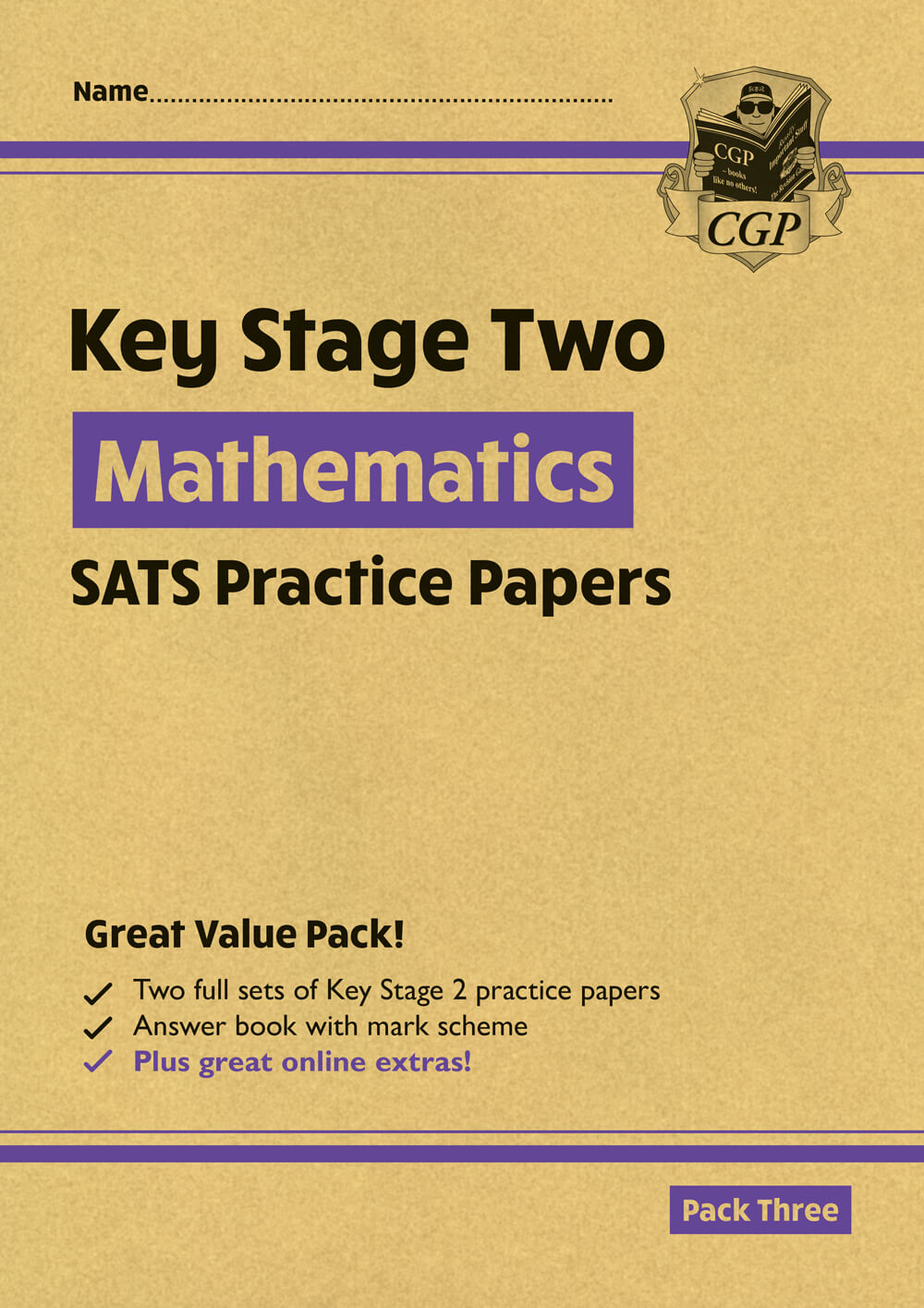 CGP, KS2 Maths SATS Practice Papers: Pack 3 - for the 2025 tests (with free Online Extras)