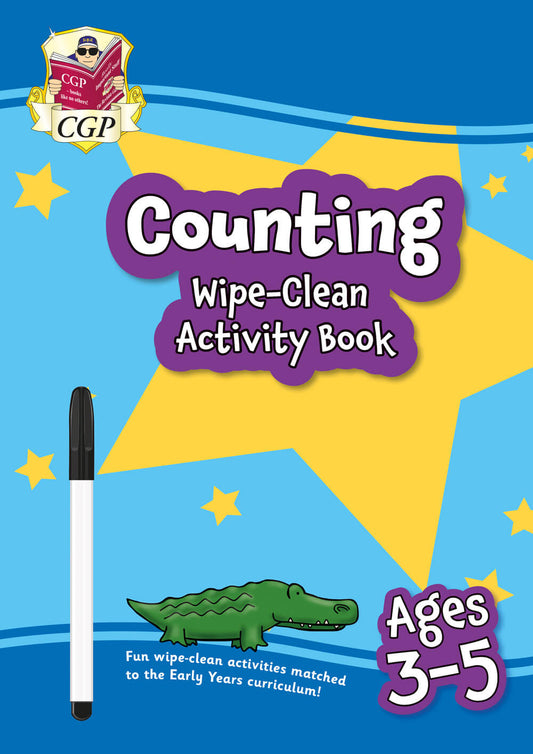 CGP New Counting Wipe-Clean Activity Book for Ages 3-5 (with pen)