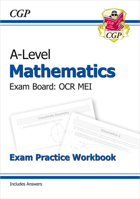 CGP A-Level Maths OCR MEI Exam Practice Workbook (includes Answers)