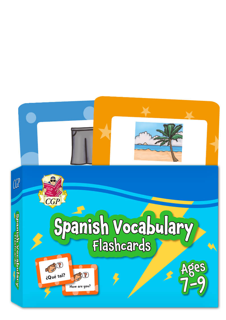CGP, Spanish Vocabulary Flashcards for Ages 7-9 (with Free Online Audio)