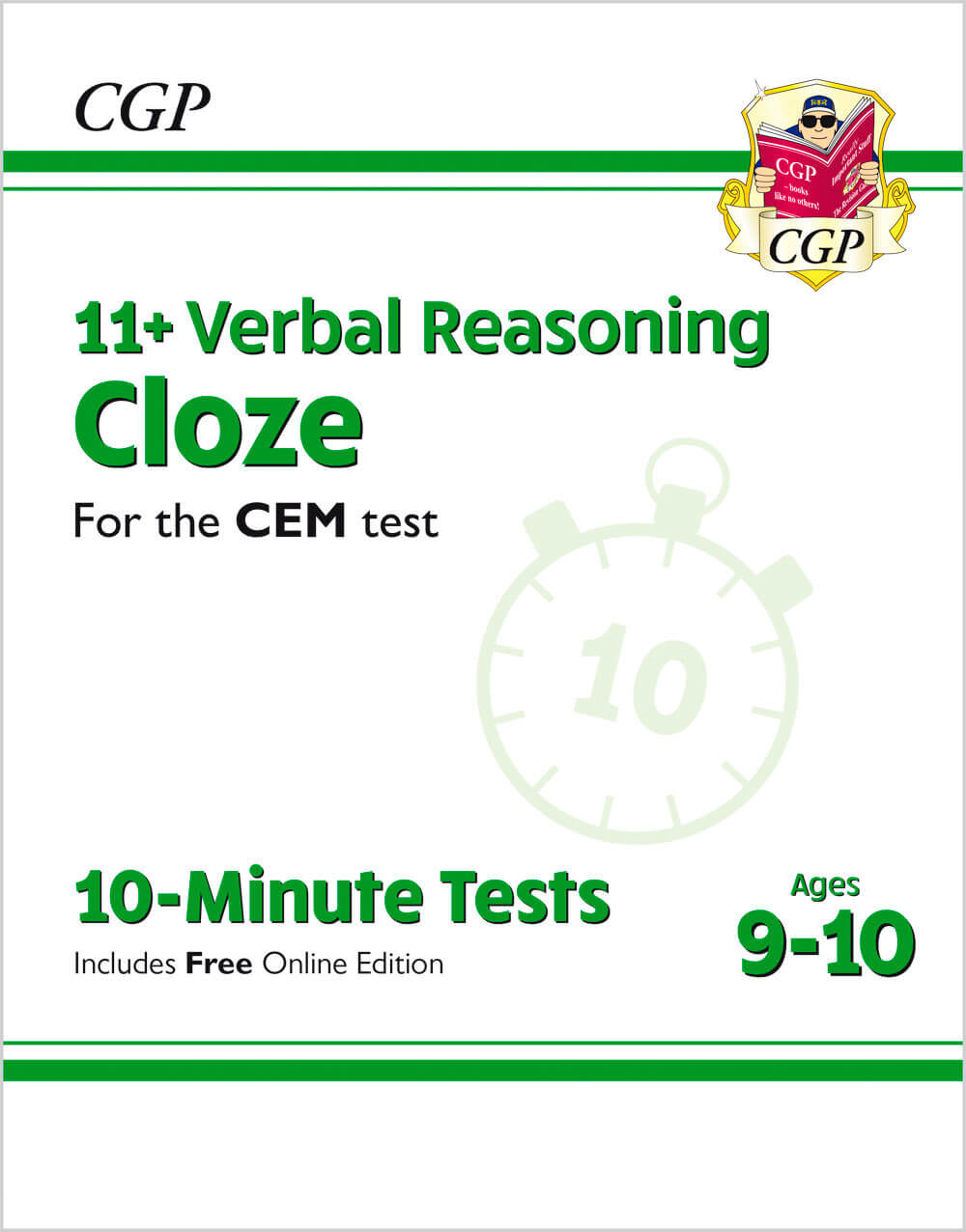 CGP 11+ CEM 10-Minute Tests: Verbal Reasoning Cloze - Ages 9-10 (with Online Edition)