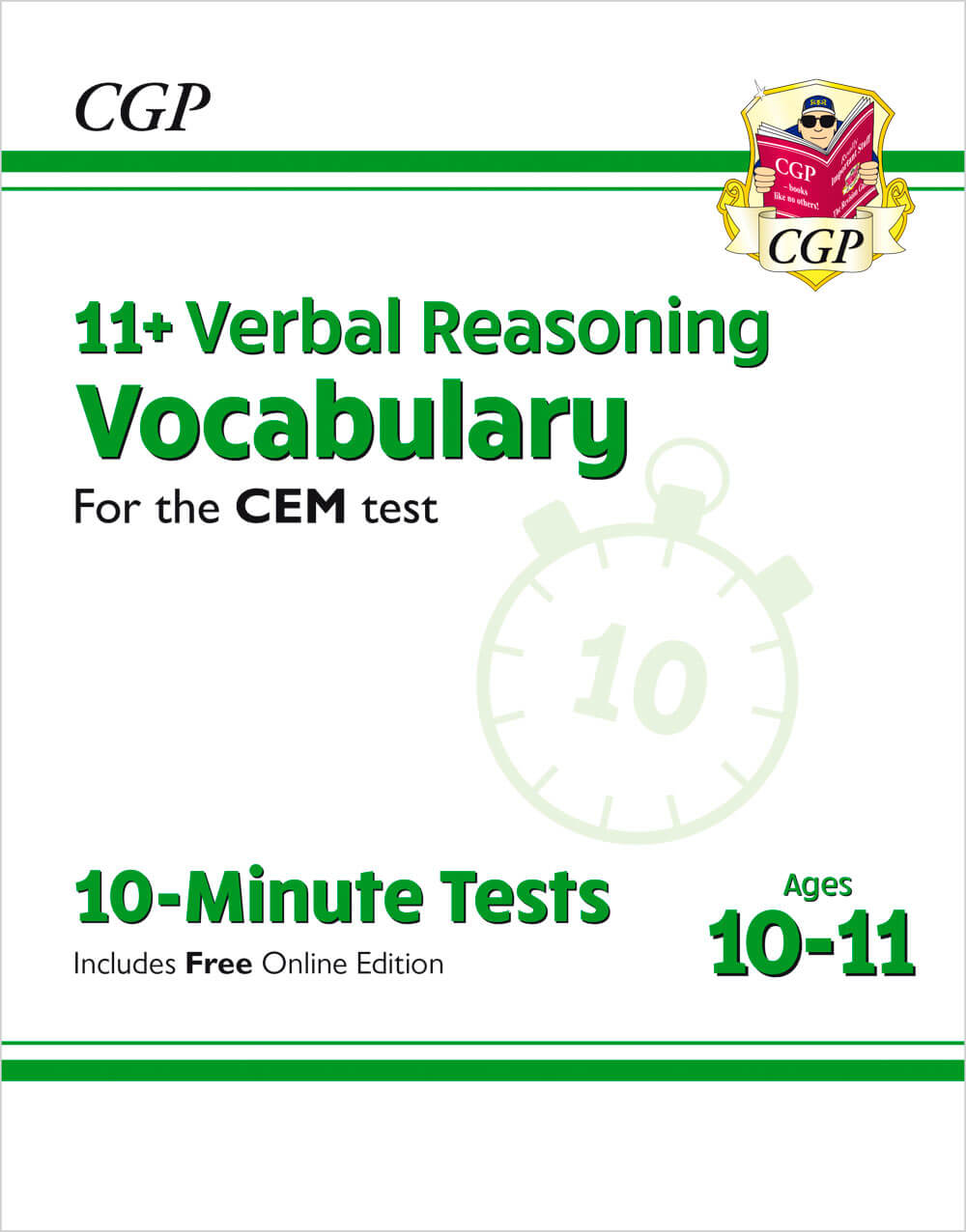 CGP 11+ CEM 10-Minute Tests: Verbal Reasoning Vocabulary - Ages 10-11 (with Online Edition)